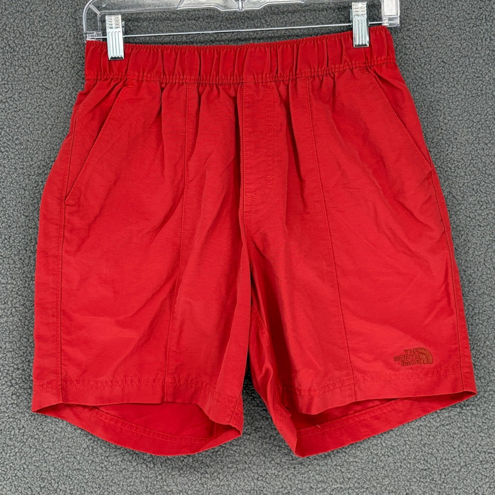 The North Face Mens Class V Belted Shorts Red Nylon Hiking Water Small